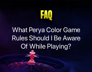 Perya Color Game Rules